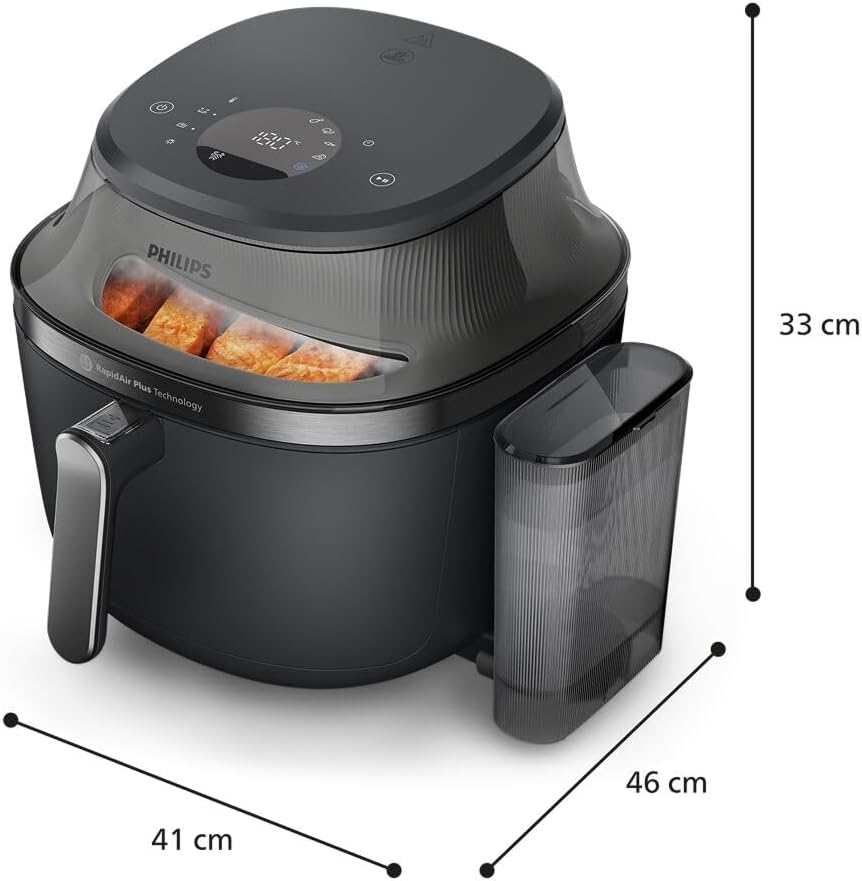 Philips Steam Airfryer 5000 Serie Heißluftfritteuse, Schwarz, 7,2 L