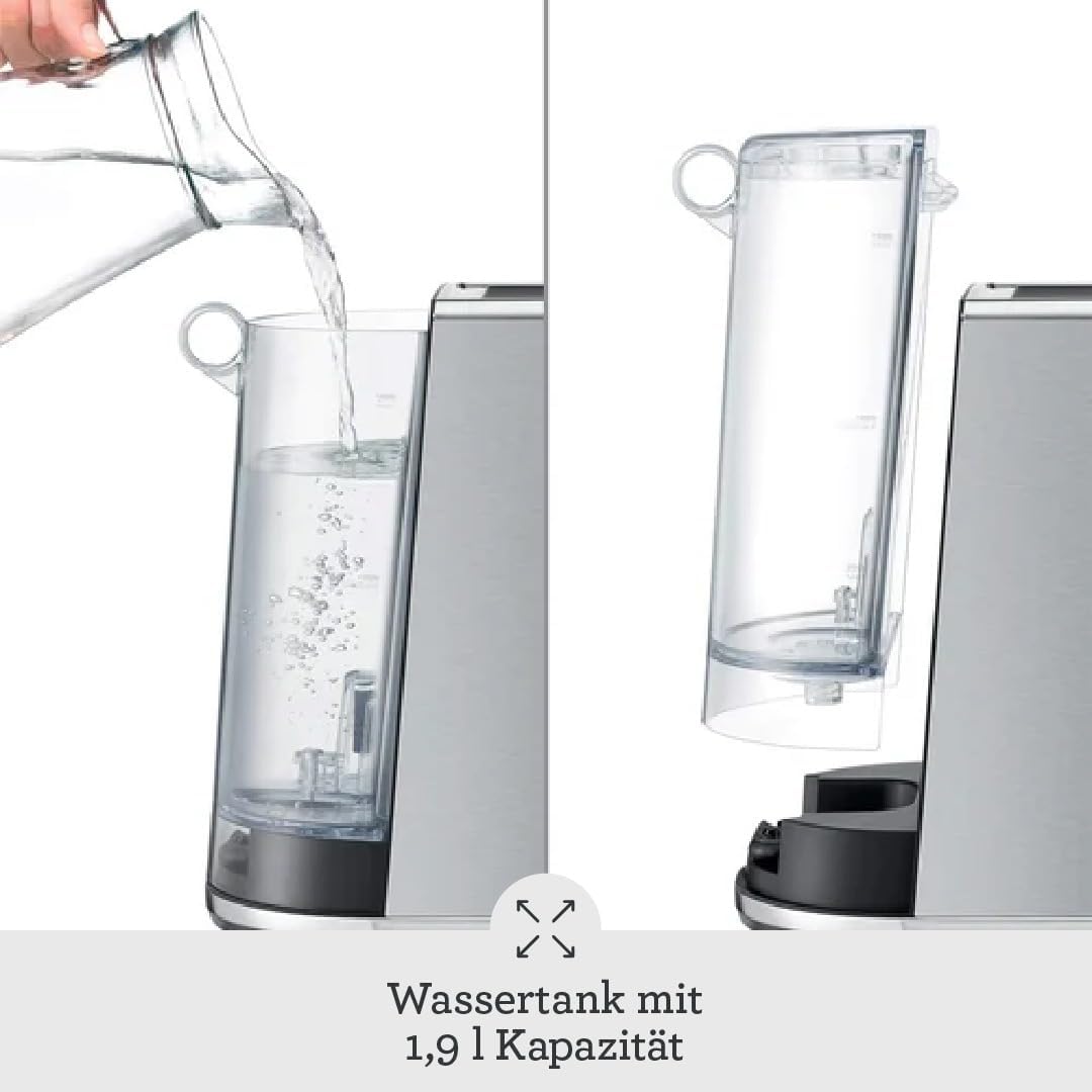 Sage The Bambino Plus, Kompakte Kaffeemaschine, Schwarzer Trüffel