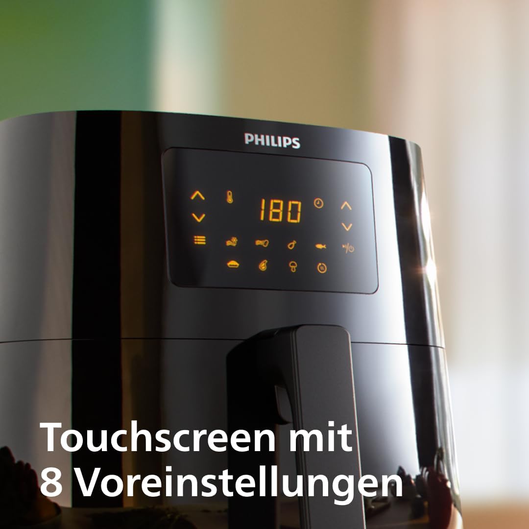 Philips Essential Airfryer Heißluftfritteuse XL, Schwarz, 6,2 L