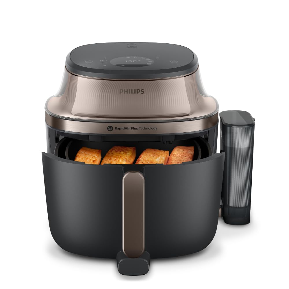Philips Steam Airfryer 5000 Serie Heißluftfritteuse, Schwarz, 7,2 L