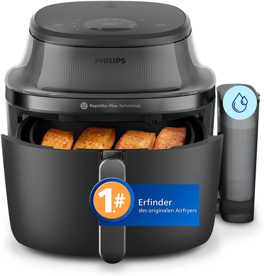 Philips Steam Airfryer 5000 Serie Heißluftfritteuse, Schwarz, 7,2 L