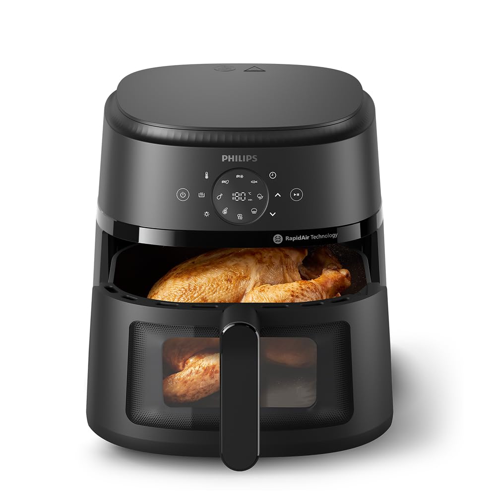 Philips Airfryer 3000 Serie Heißluftfritteuse, Schwarz, 7,2L