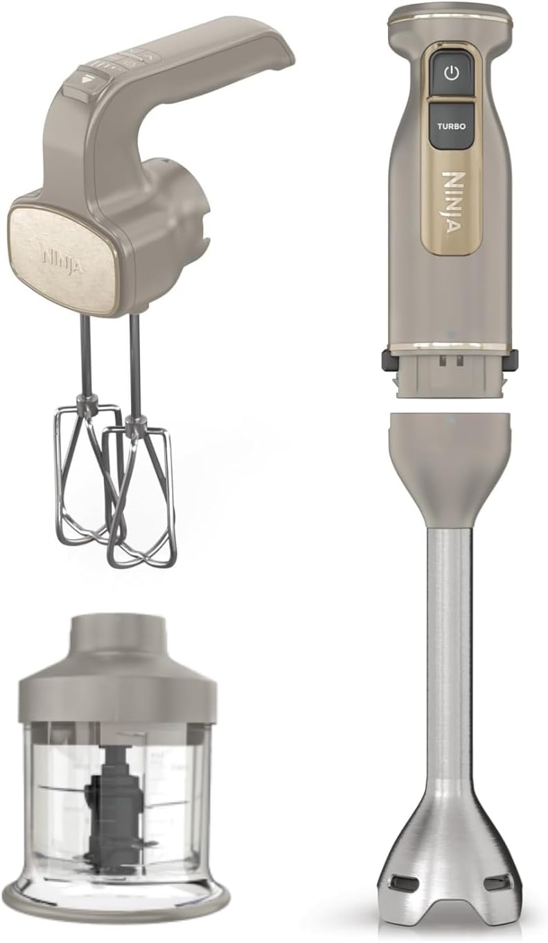Ninja Foodi 3-in-1 Stabmixer, Handmixer & Zerkleinerer, Stufenweise Anlauf
