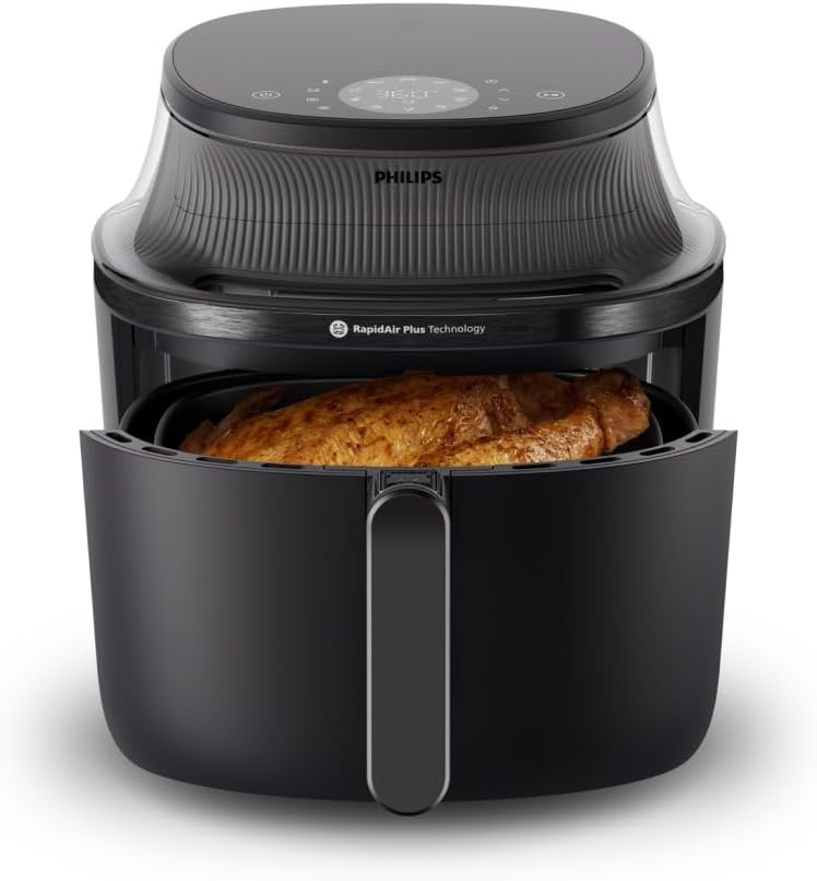 Philips Airfryer 3000 Serie Heißluftfritteuse, Schwarz, 7,2L