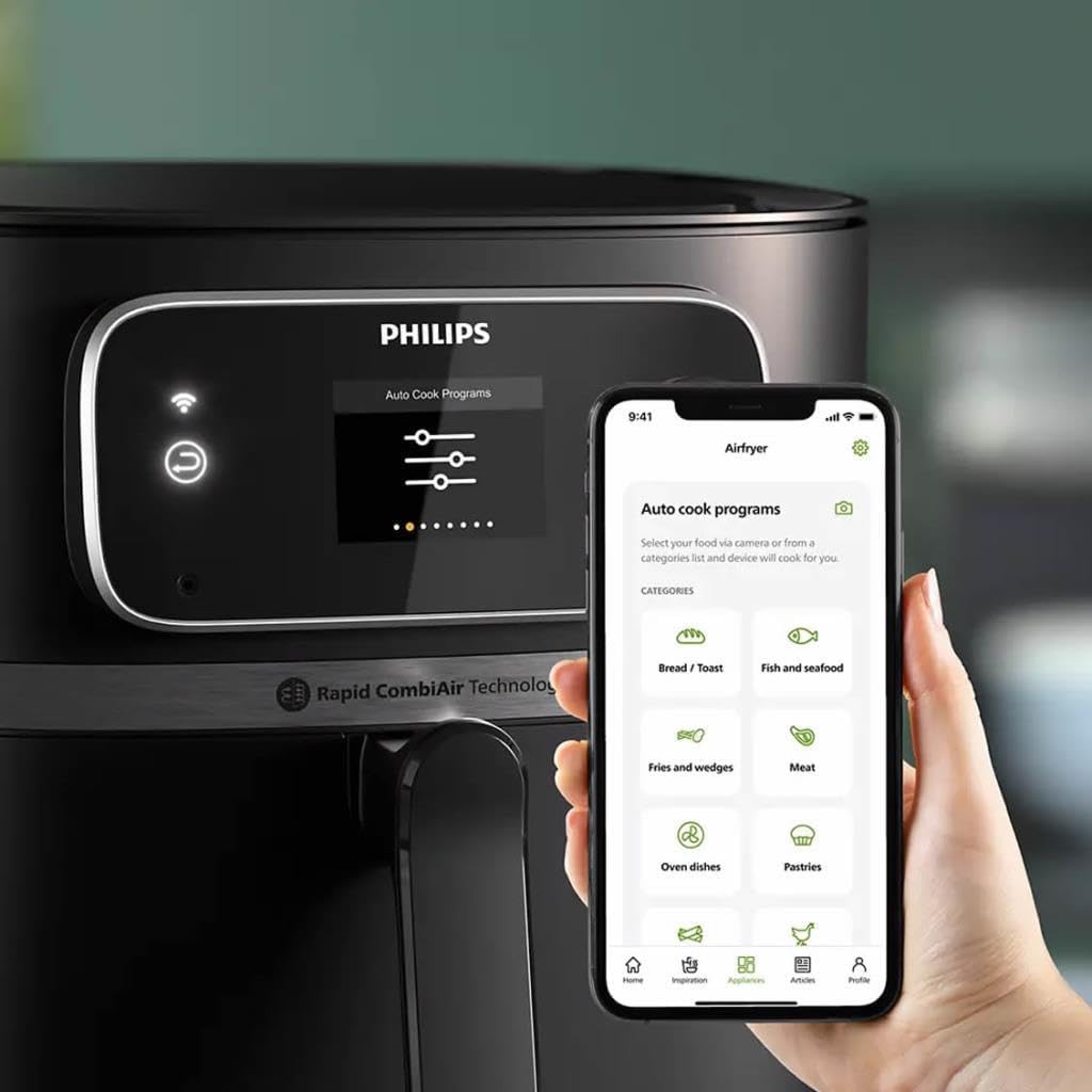 Friteuse Philips Séries Airfryer Combi XXL HD9880/90 Noir