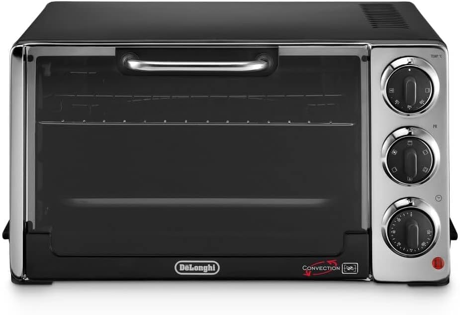 De'Longhi EO20792 Elektroofen, 20 Liter, 7 Kochfunktionen, Timer, 1300 Watt, Schwarz