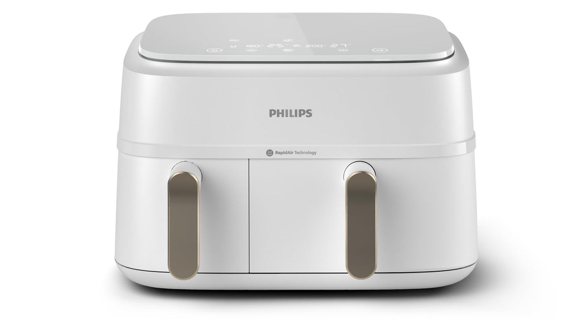 Philips Airfryer Dual Basket 3000 Serie Heißluftfritteuse, Schwarz, 9 L