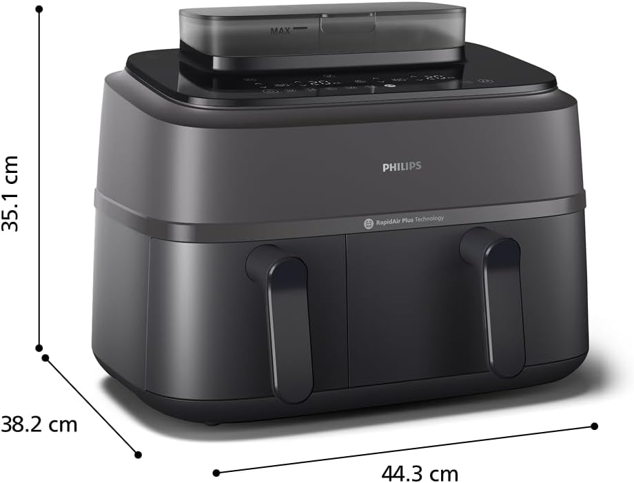 Philips Steam Airfryer 5000 Heißluftfritteuse, Schwarz, 9 L