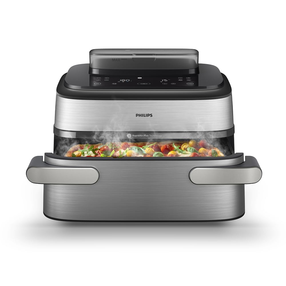 Philips Steam Airfryer 5000 Serie Heißluftfritteuse, Schwarz, 7,2 L