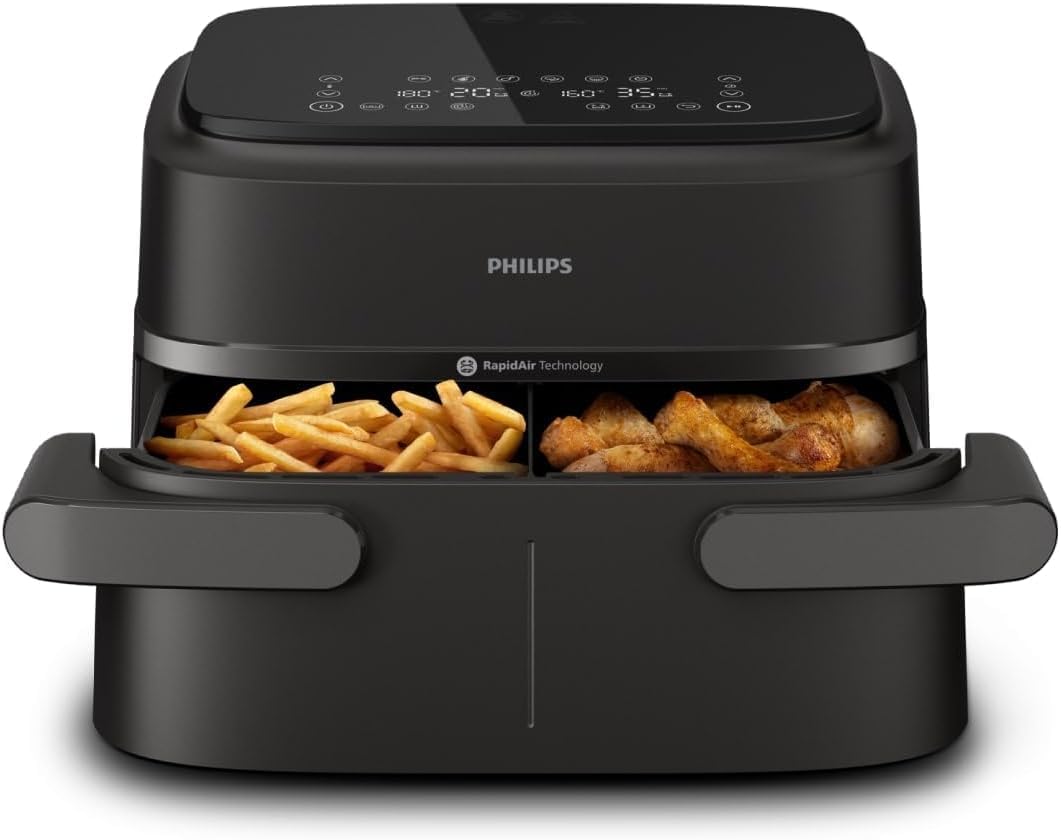Philips Steam Airfryer 5000 Serie Heißluftfritteuse, Schwarz, 7,2 L