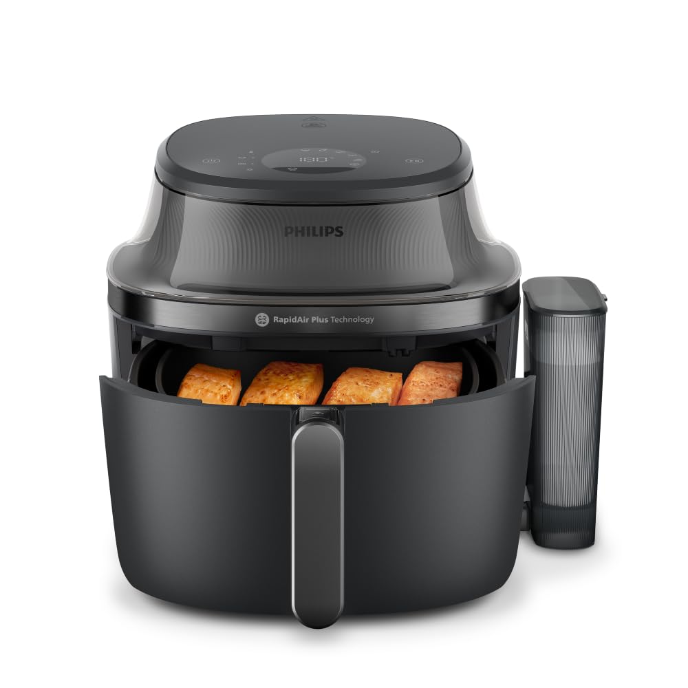 Philips Steam Airfryer 5000 Heißluftfritteuse, Silber, 9 L