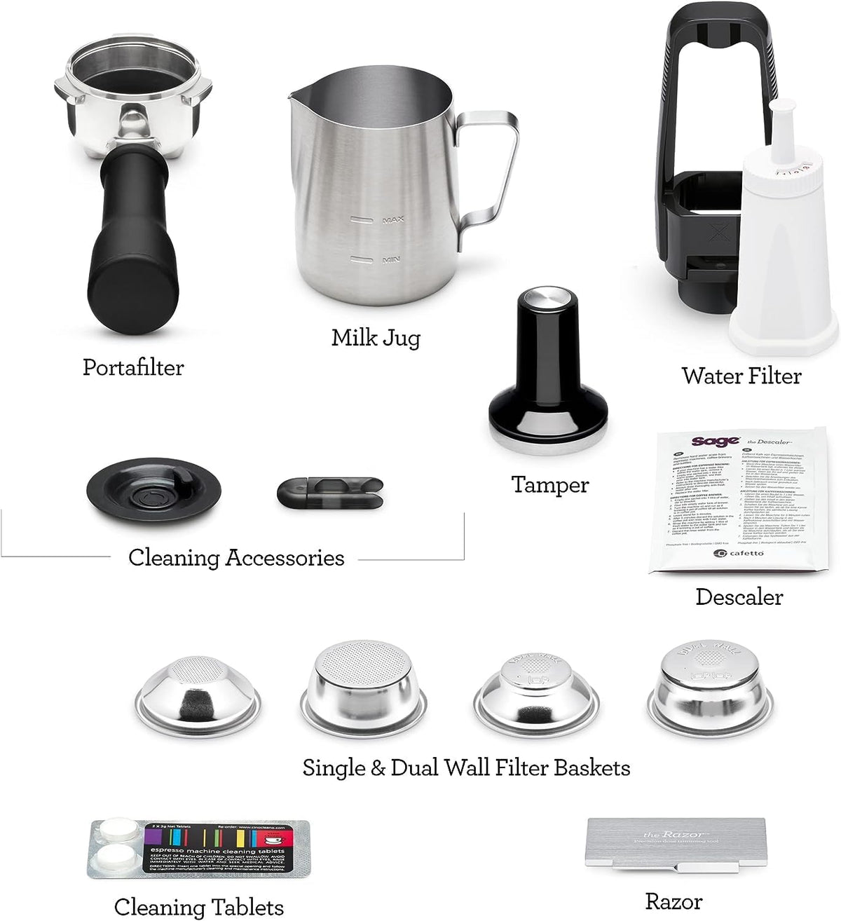 Sage the Bambino Plus, Espressomaschine, SES500SST, Perlweiß