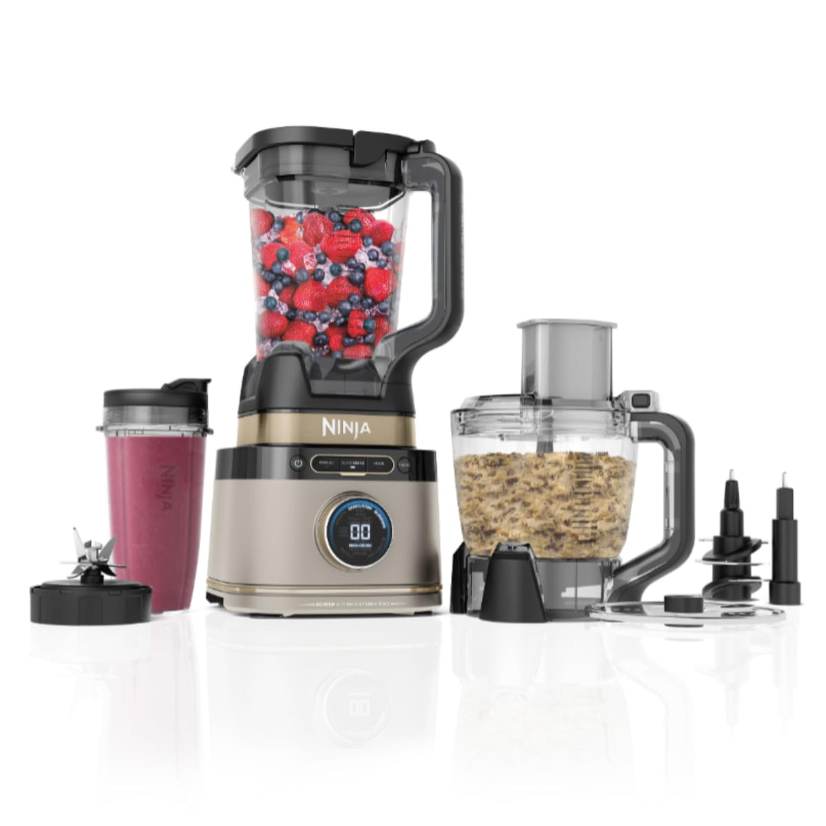 Ninja 2-in-1 Detect Power Mixer Pro & Single Serve, 1200W Mixer mit Krug