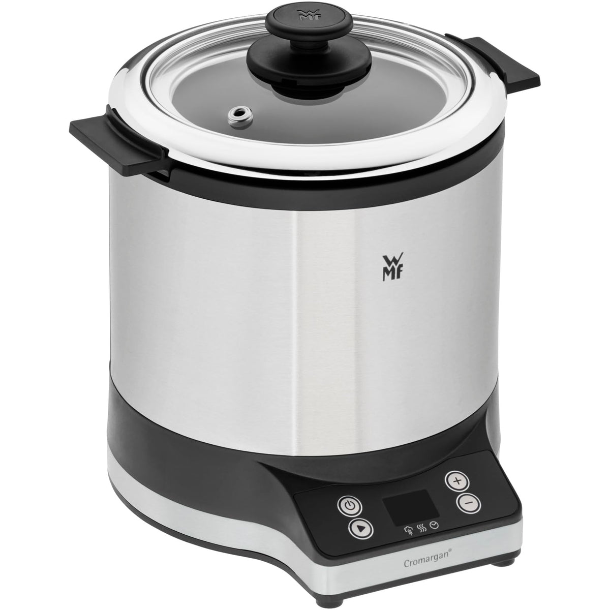WMF Küchenminis Mini Dampfgarer elektrisch 4,3l, Dampfkocher mit Memory-Funktion, elektrische Dampfgarer, Warmhaltefunktion, Restlaufzeitanzeige, 2 Garbehälter