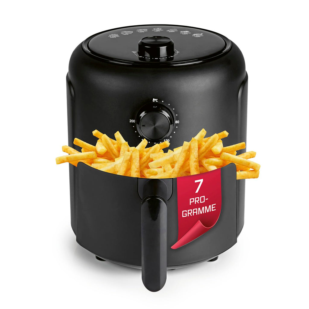 GOURMETmaxx FryUp3 Vertikale Heißluftfritteuse 3 Kammern | Heissluftfritteuse XXL 17 Liter | Airfryer mit Klapp-Touchdisplay, 12 Onetouch-Programmen, Sichtfenstern | Air Fryer Friteuse für 12 Personen