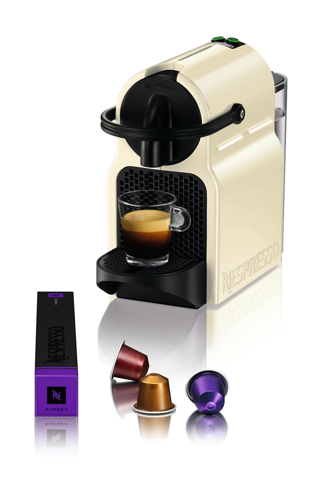 NESPRESSO DE’LONGHI Inissia Schwarz Original Kapselmaschine EN80.B