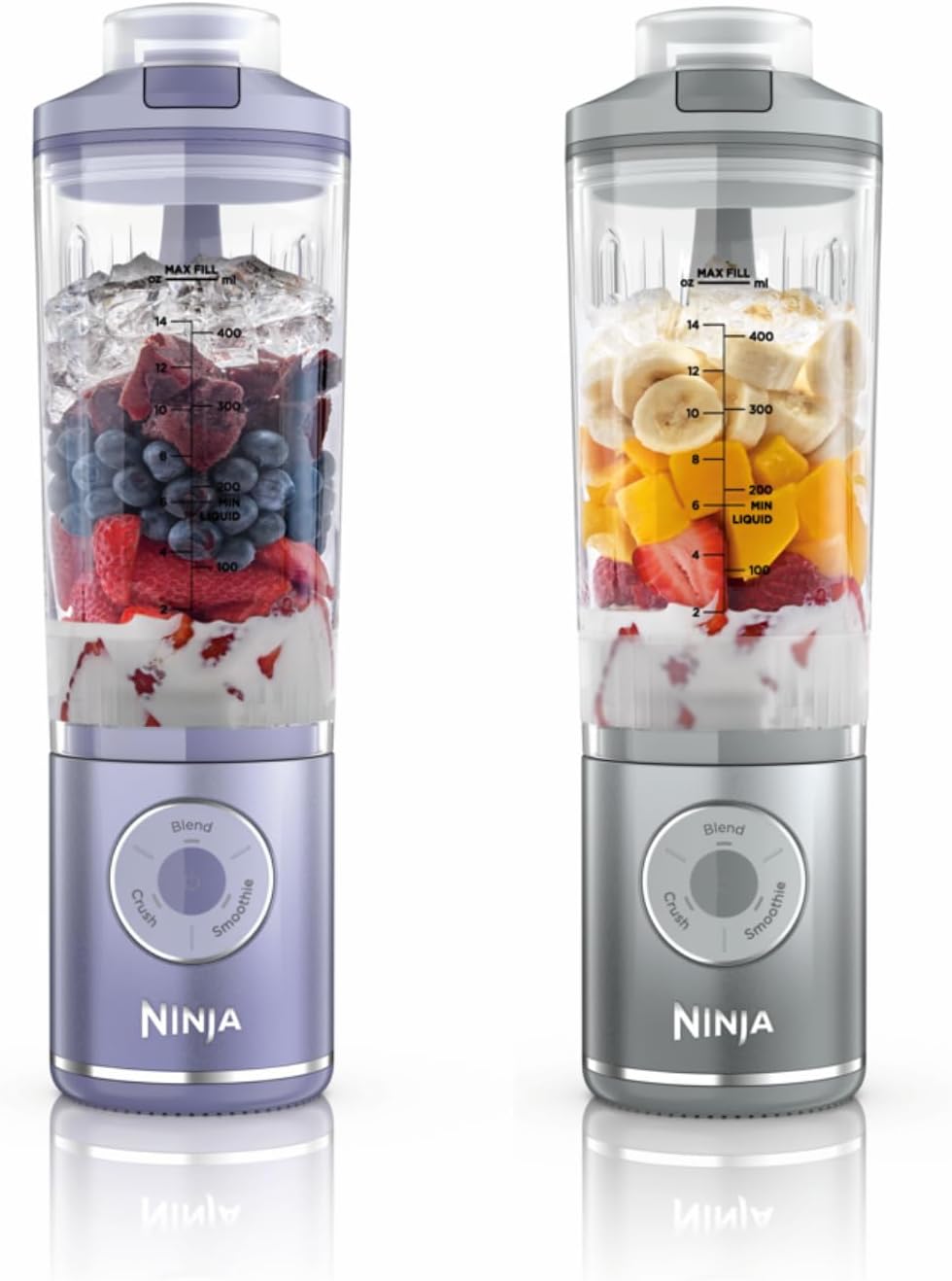 Ninja Blast Max Tragbarer Mixer/Blender/Smoothie Maker, 2 x 570 ml