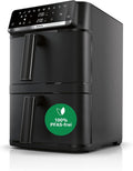 Bosch XXL Heißluftfritteuse, 12,0L Doppelkammer, platzsparend, 6 Programme, PFAS frei, schwarz, AirFryer Serie 6, MAFD661B0