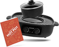 REISHUNGER Elektrischer Hot Pot mit Grillfunktion – für 2-4 Personen – 2 Liter Füllvolumen – Hot Pot mit Deckel – für Korean BBQ