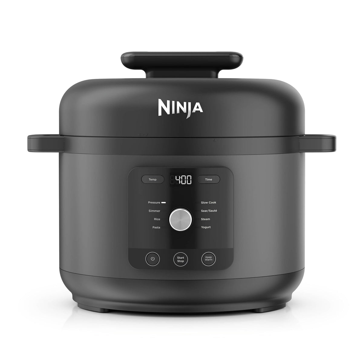 Ninja Foodi MAX Multikocher mit SmartLid, 7,5L, 12-in-1 Multicooker, Pressure Cooker Schnellkochen, Airfryer Heißluftfrittieren, Slow Cooker Langsamkochen, Edelstahl, OL650EU