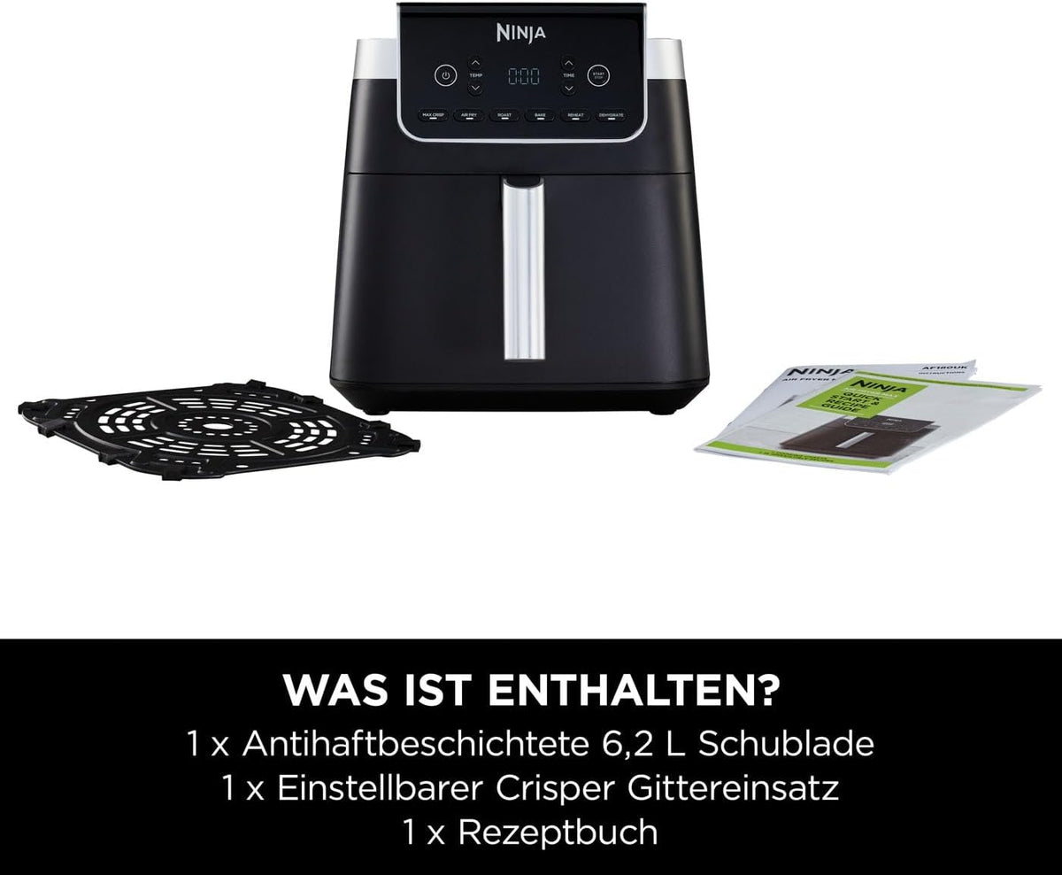 Ninja Air Fryer Heißluftfritteuse MAX PRO, 6,2L, Antihaftbeschichtung