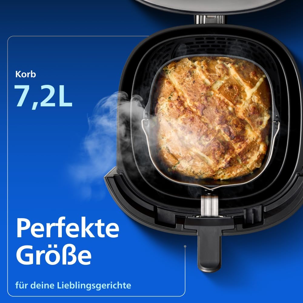 Philips Steam Airfryer 5000 Serie Heißluftfritteuse, Schwarz, 7,2 L