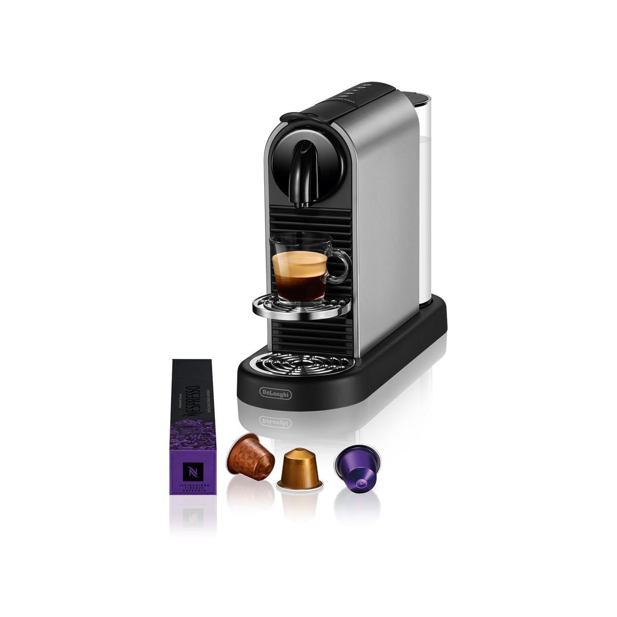 NESPRESSO DE’LONGHI CitiZ Schwarz Original Kapselmaschine EN167.B