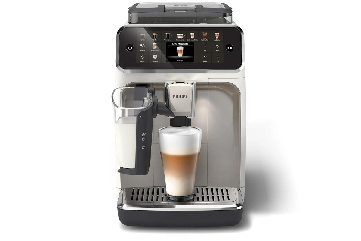 PHILIPS Kaffeevollautomat LatteGo 5500 Serie, Silber, 20 Spezialitäten