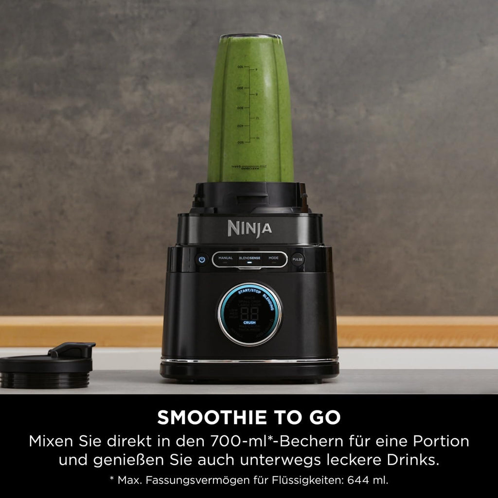 Ninja 2-in-1 Detect Power Mixer Pro & Single Serve, 1200W Mixer mit Krug