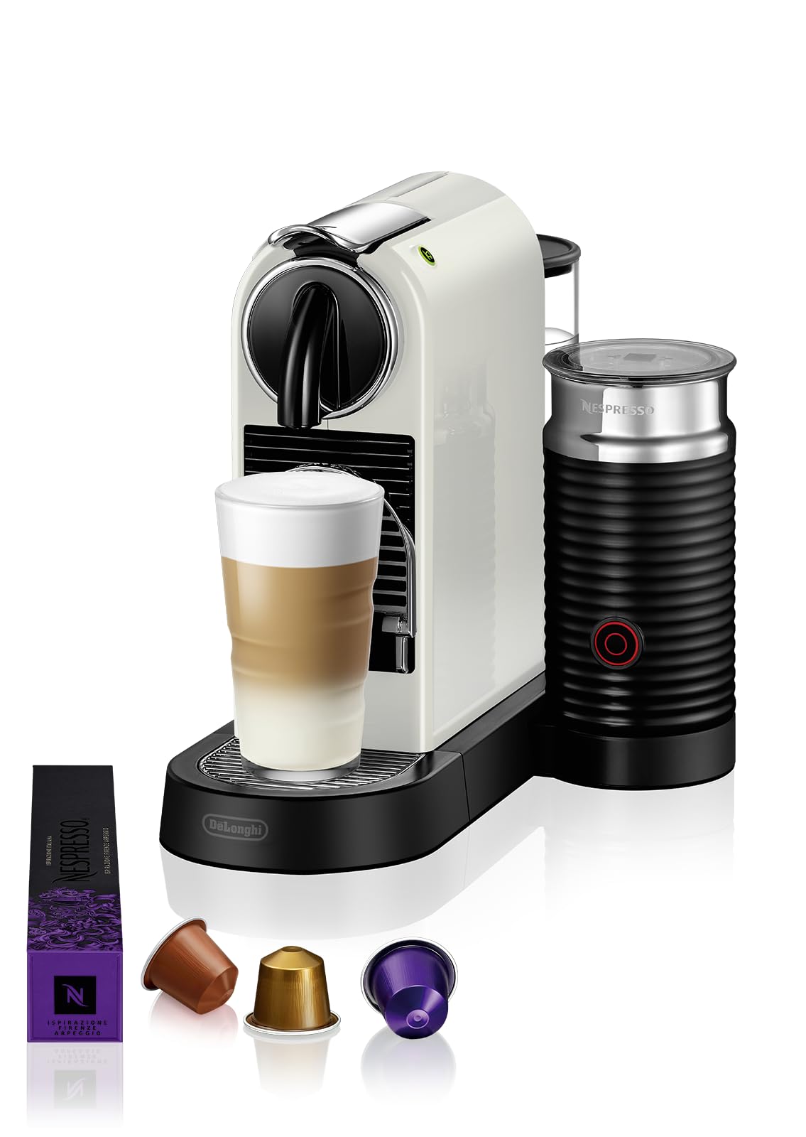 NESPRESSO DE’LONGHI CitiZ Weiß Original Kapselmaschine EN167.W