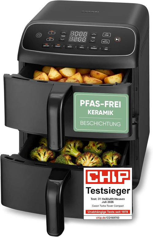 Cosori Airfryer, neue Generation 2026, Chip Testsieger, TurboBlaze-Tech