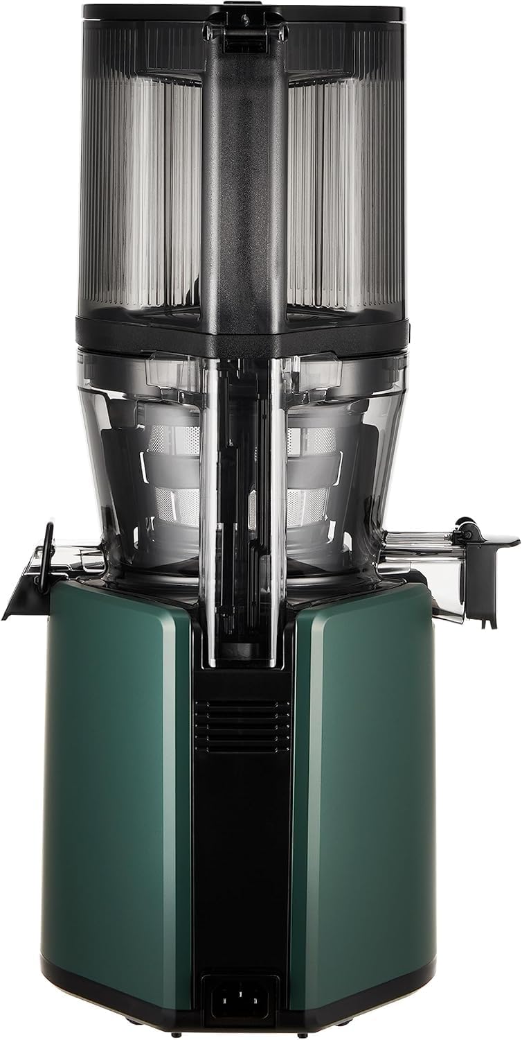 Hurom Slow Juicer | Entsafter Gemüse und Obst | H320N | Elektrische Kaltpresse | Ruhiger Motor | Leicht zu Reinigen mit Großem Behälter und Siebfilter 2L | 200 Watt | BPA Frei | Dunkelgrün