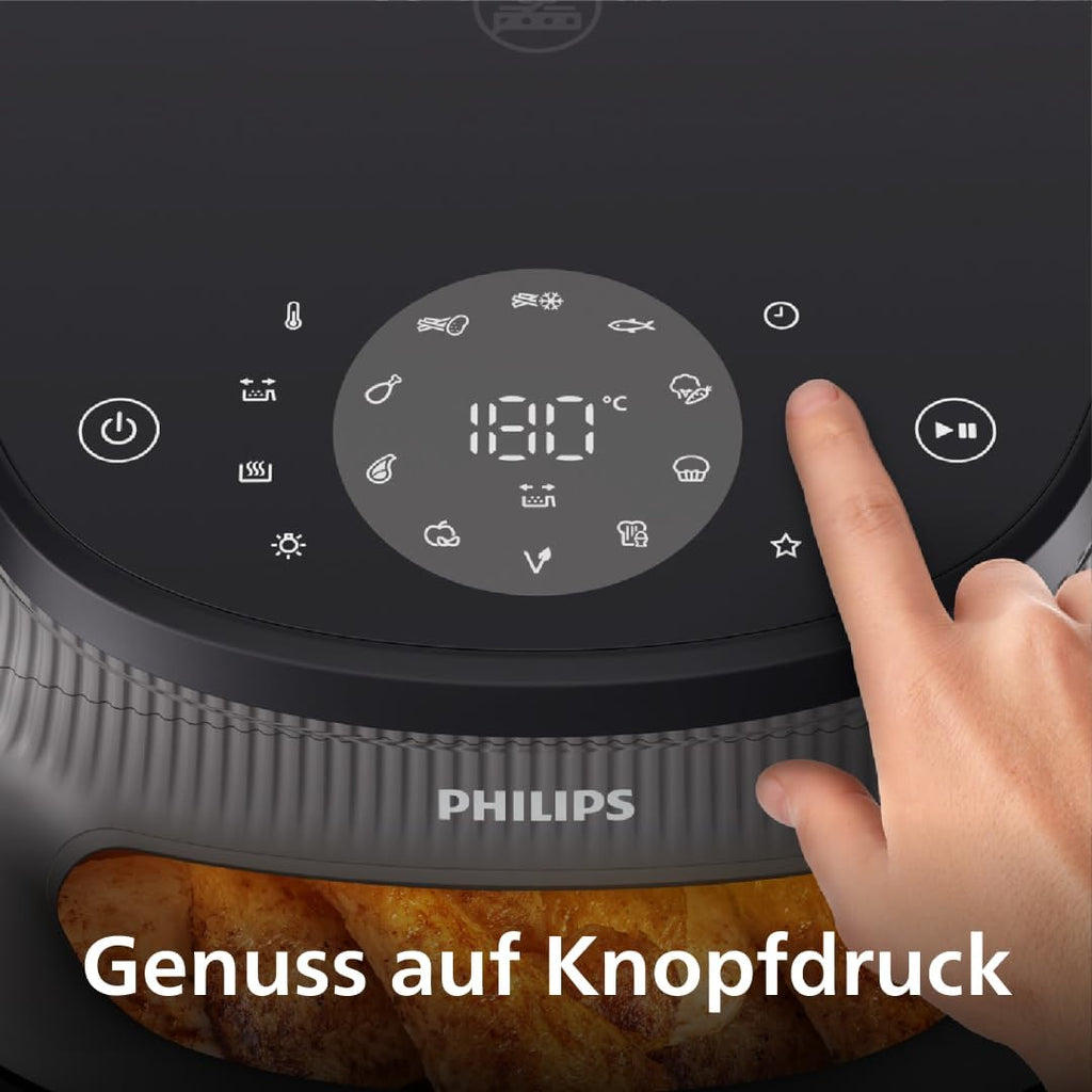 Philips Airfryer 3000 Serie Heißluftfritteuse, Schwarz, 7,2L