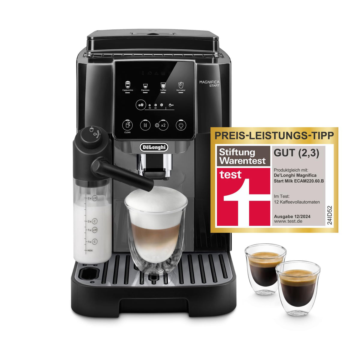 De'Longhi Magnifica Start - Kaffeevollautomat 4 Getränke Schwarz