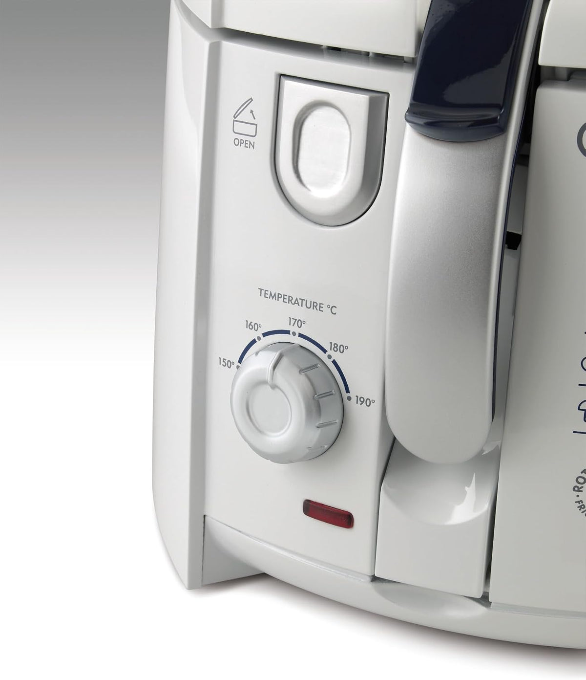 De'Longhi F28211.W1 RotoFry Fritteuse, 1800 W, 1,2 Liter, Edelstahl, Weiß