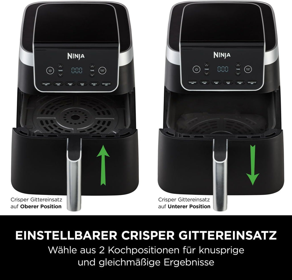 Ninja Air Fryer Heißluftfritteuse MAX PRO, 6,2L, Antihaftbeschichtung