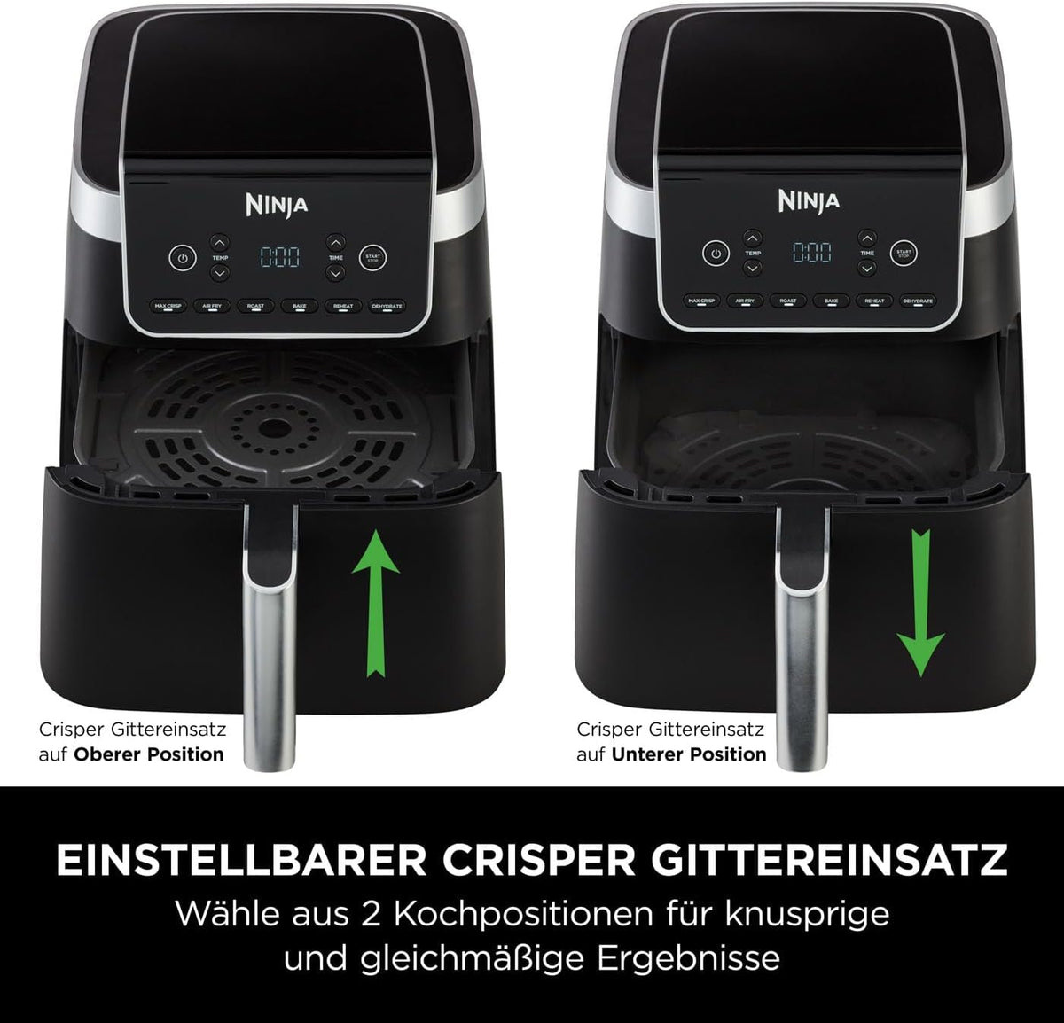 Ninja Air Fryer Heißluftfritteuse MAX PRO, 6,2L, Antihaftbeschichtung
