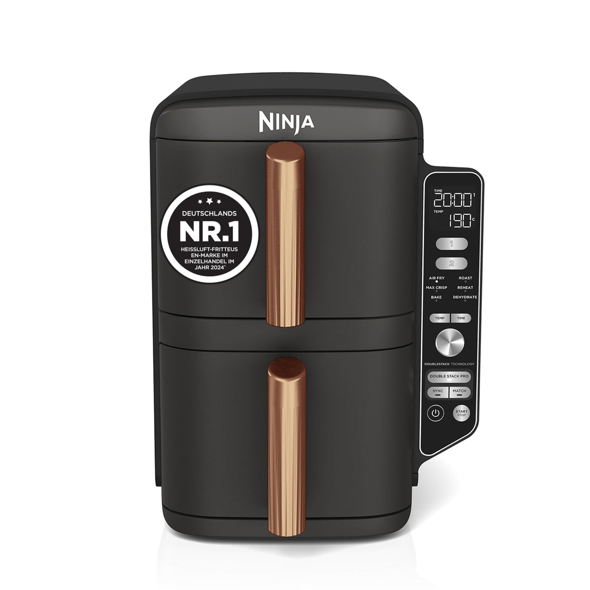 Ninja Double Stack XL Air Fryer Heißluftfritteuse, 9,5L Airfryer, SL400EU