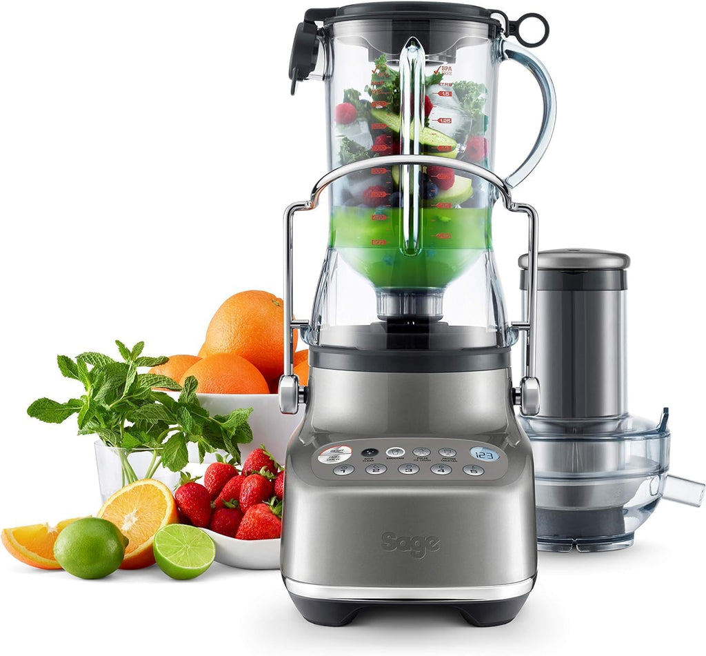 Sage The 3X Bluicer, 2-in-1 Mixer und Entsafter, Smoked Hickory