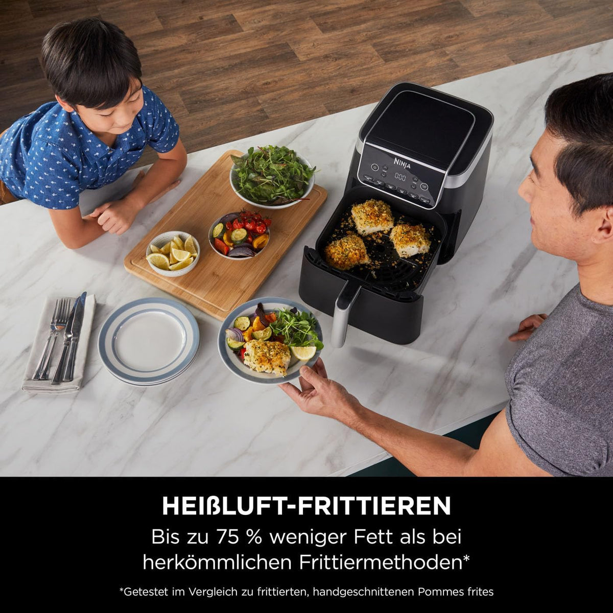 Ninja Air Fryer Heißluftfritteuse MAX PRO, 6,2L, Antihaftbeschichtung