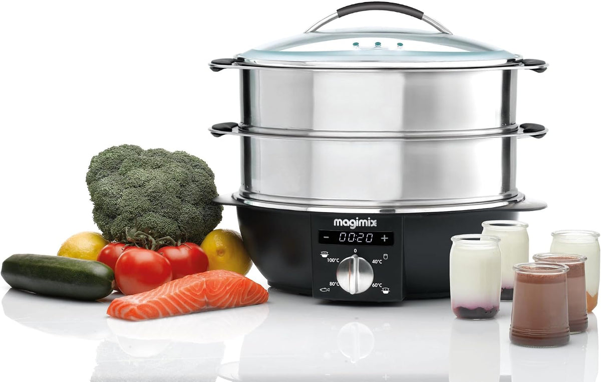 magimix Dampfgarer 1900 W,2 Ebenen 5,5 L, Edelstahl