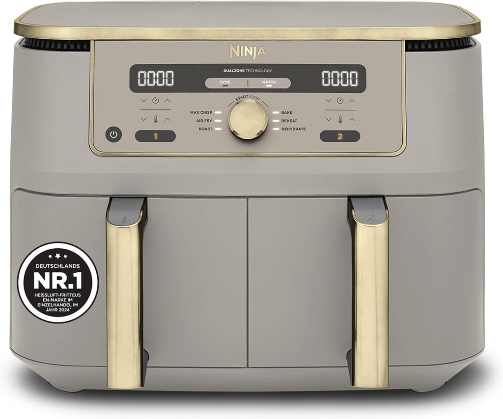 Ninja Dual Zone Digital Air Fryer, 2 Schubladen, 6-in-1, Heißluftfritteuse