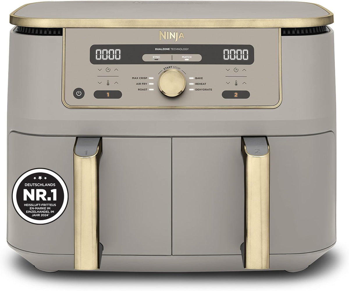 Ninja Dual Zone Digital Air Fryer, 2 Schubladen, 6-in-1, Heißluftfritteuse