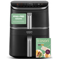COSORI Turbo Tower Pro Smart Airfryer, 10,8L Keramikbeschichtung Heißluftfritteuse, DualBlaze-Technologie und WLAN-Steuerung, Silbergrau, Grau Silber