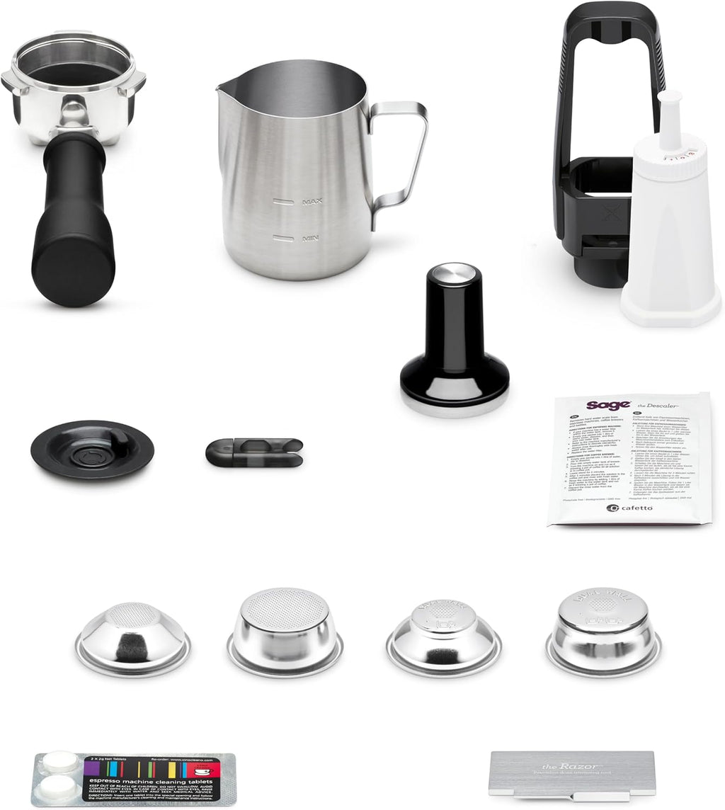 Sage The Bambino Plus, Kompakte Kaffeemaschine, Schwarzer Trüffel