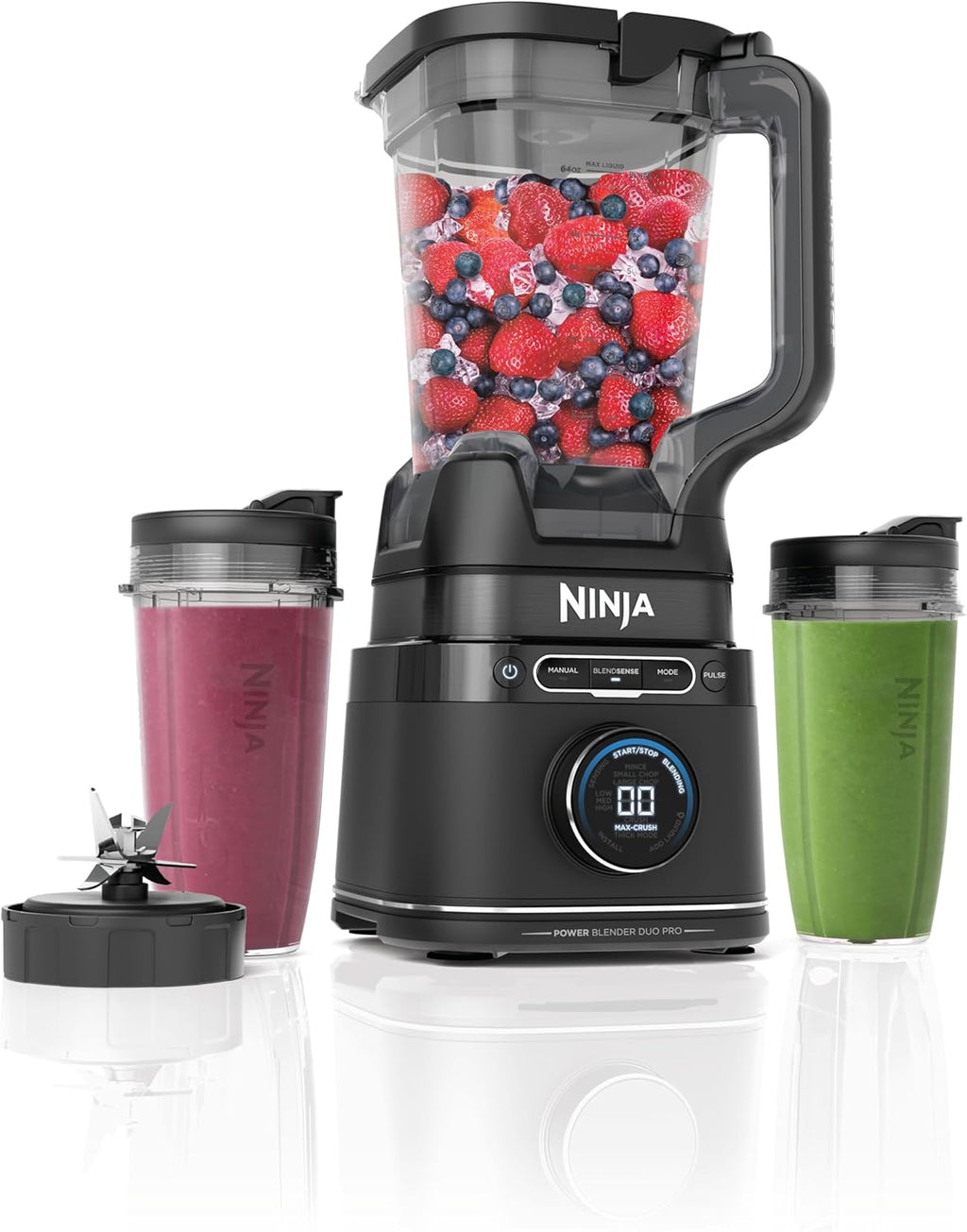 Ninja 2-in-1 Detect Power Mixer Pro & Single Serve, 1200W Mixer mit Krug