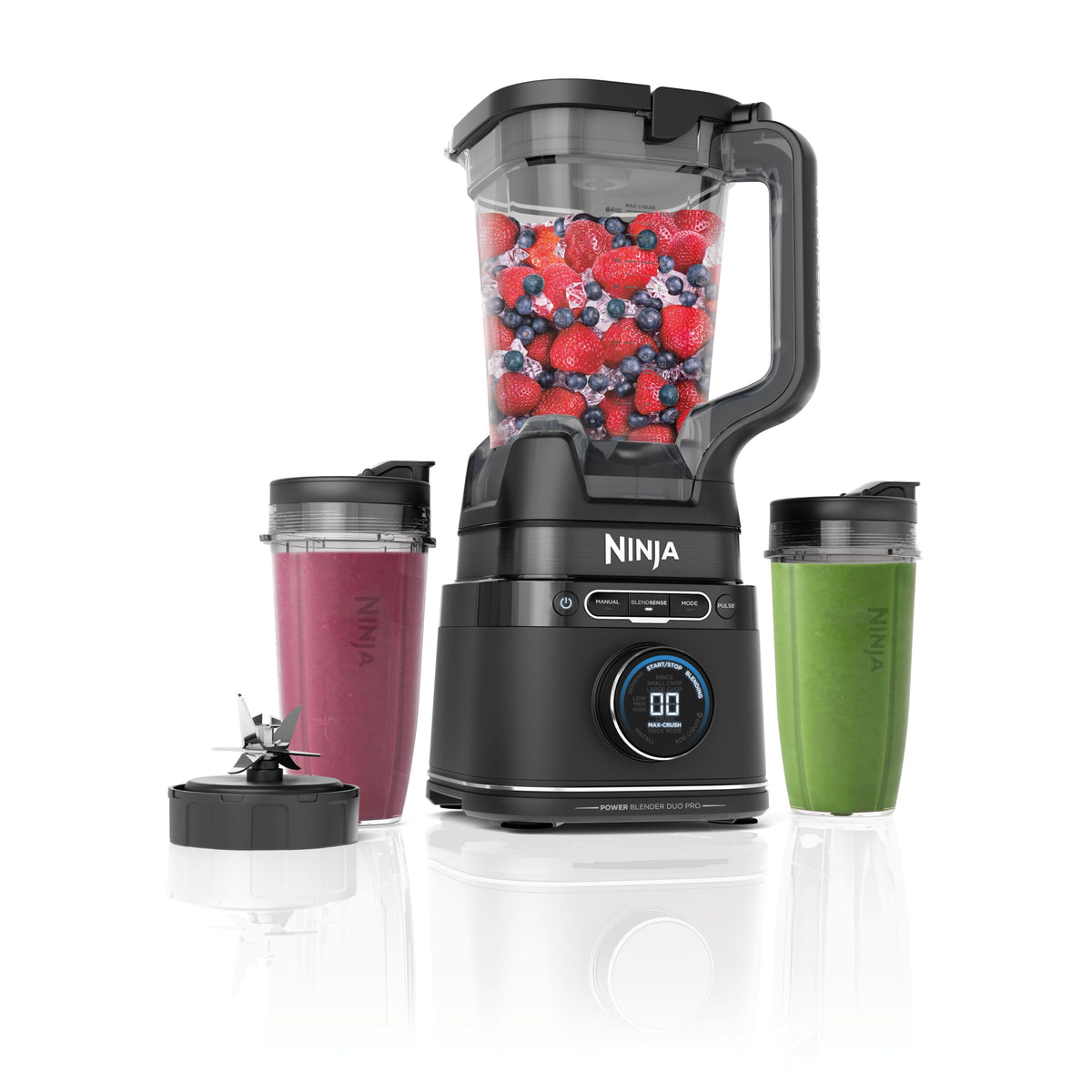 Ninja 2-in-1 Detect Power Mixer Pro & Single Serve, 1200W Mixer mit Krug