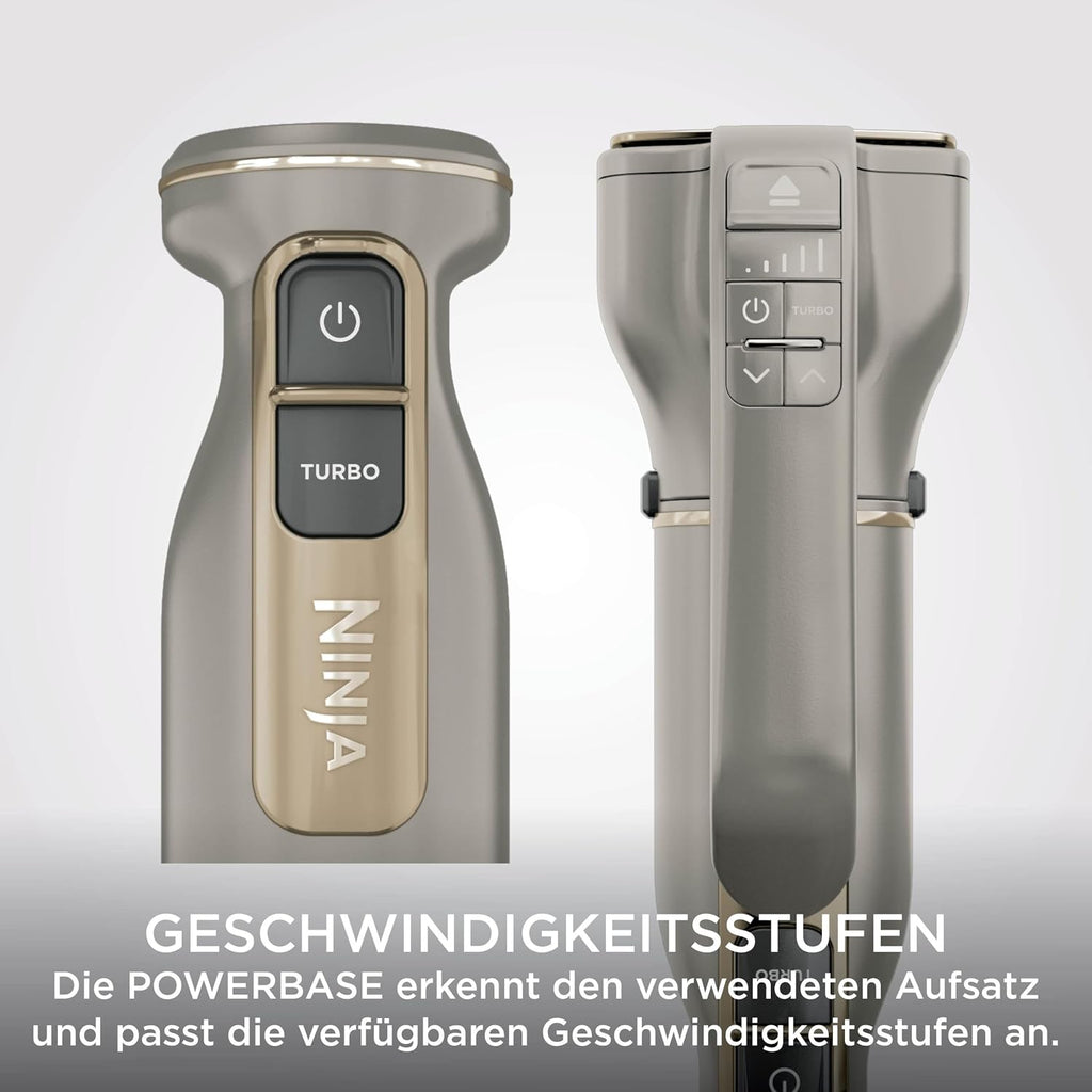 Ninja Foodi 3-in-1 Stabmixer, Handmixer & Zerkleinerer, Stufenweise Anlauf