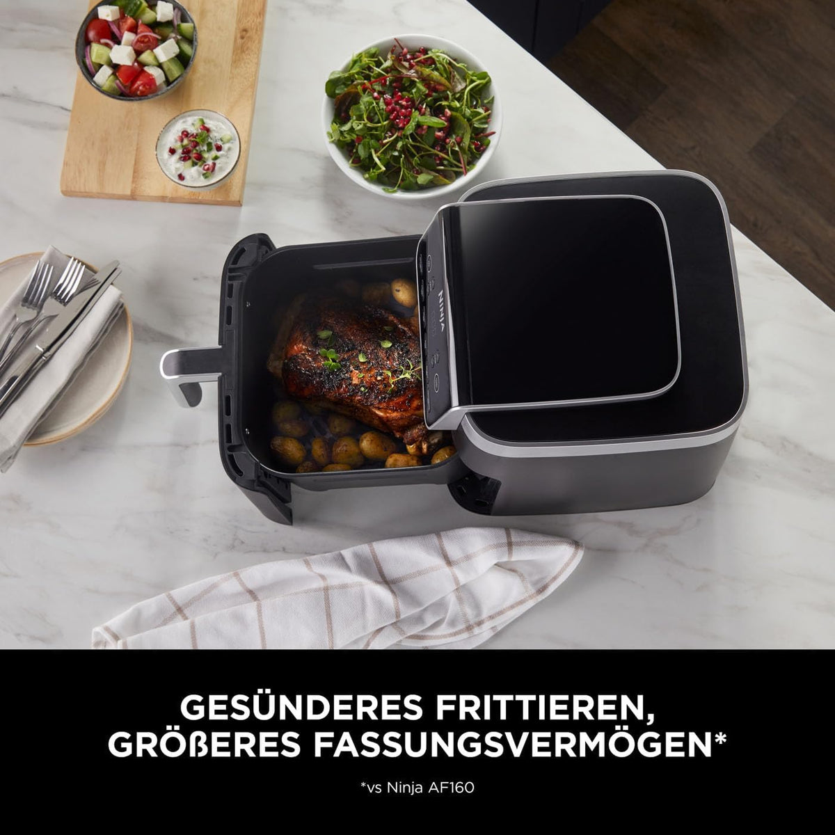Ninja Air Fryer Heißluftfritteuse MAX PRO, 6,2L, Antihaftbeschichtung