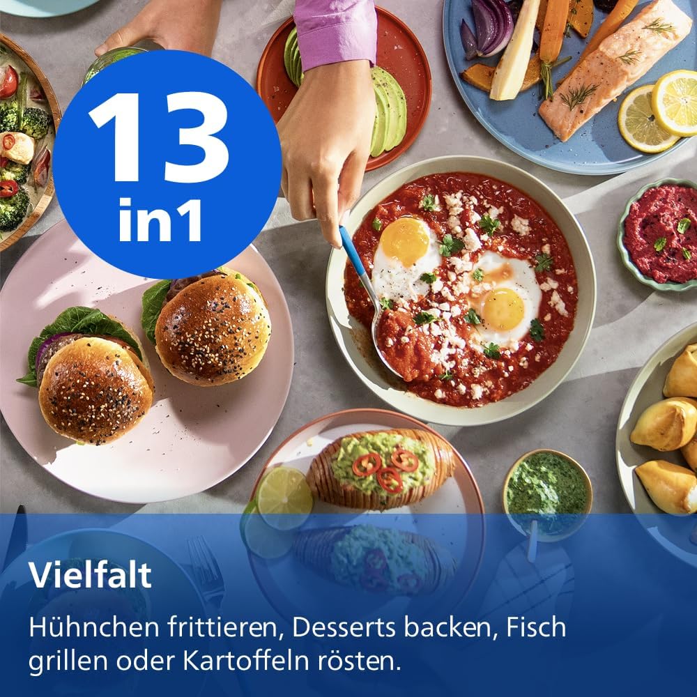 Philips Airfryer Dual Basket 3000 Serie Heißluftfritteuse, Schwarz, 9 L
